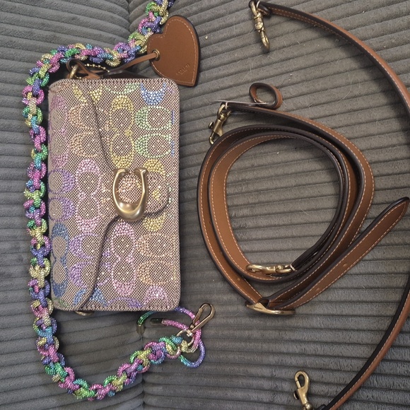 Coach Crystal Rainbow Signature Tabby Shoulder/Crossbody Bag - Picture 9 of 16
